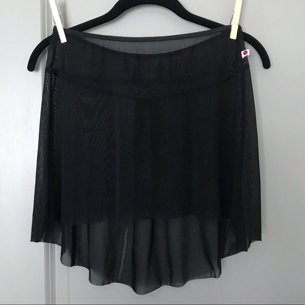 Yumiko Isabelle black mesh short ballet skirt